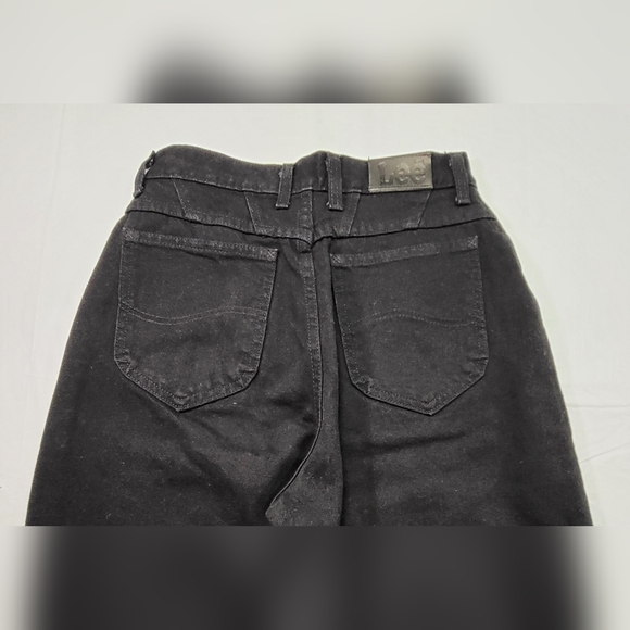 Vintage LEE Relaxed Fit Jeans Black Label Black Denim Tapered Leg - Size 8 - Picture 4 of 6